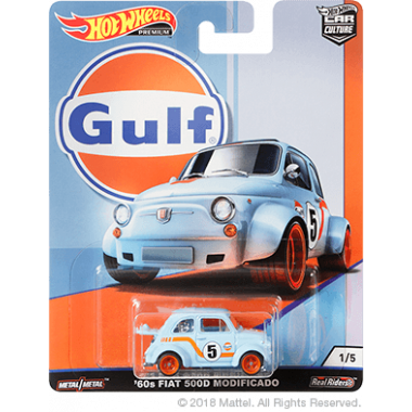 Hot Wheels Car Culture Gulf Racing Fiat 500D Modificado